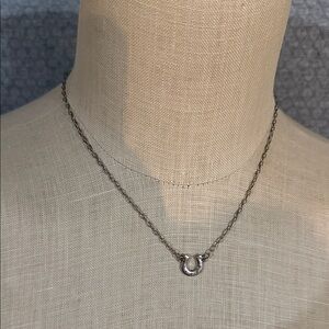 Silver Horseshoe Pendant Necklace